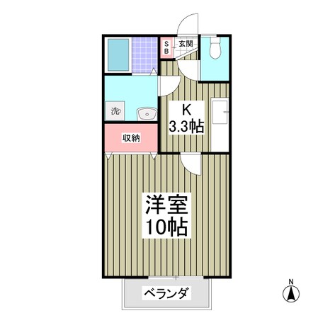 サンワハイツ７号棟の物件間取画像